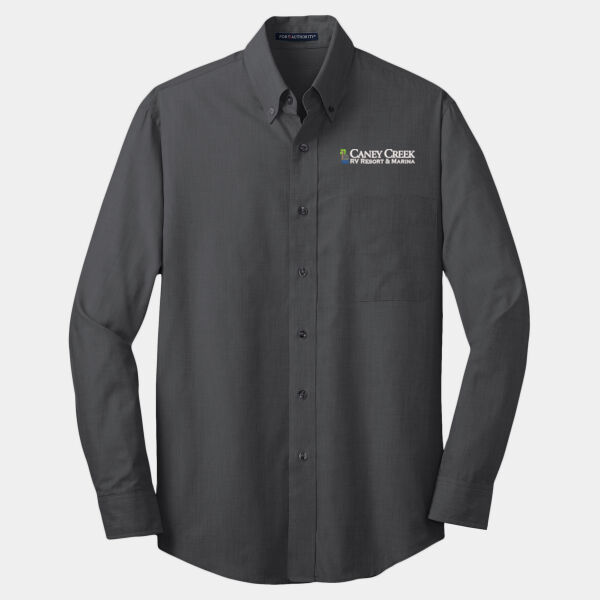 Optional Logo - Crosshatch Easy Care Shirt Thumbnail