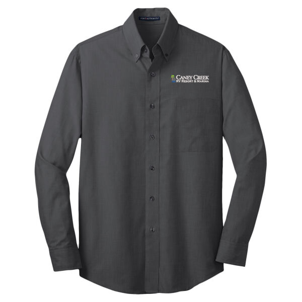 Optional Logo - Crosshatch Easy Care Shirt Thumbnail