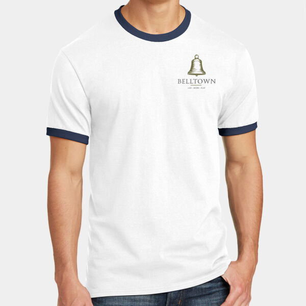 Optional Logo  - Core Cotton Ringer Tee Thumbnail