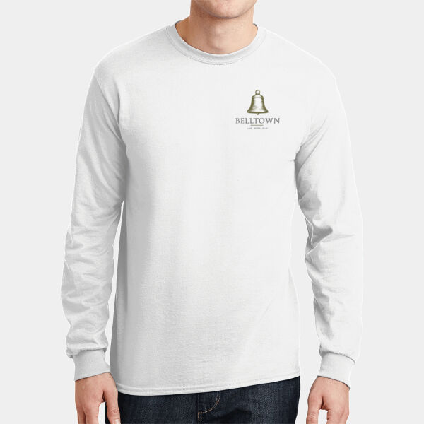 Optional Logo  - DryBlend ® 50 Cotton/50 Poly Long Sleeve T Shirt Thumbnail