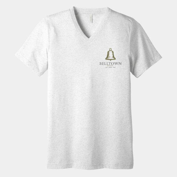 Optional Logo  - Unisex Triblend Short Sleeve V Neck Tee Thumbnail
