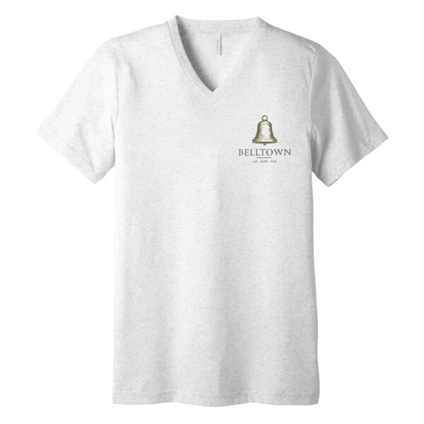 Optional Logo  - Unisex Triblend Short Sleeve V Neck Tee Thumbnail