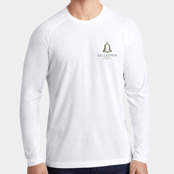 Optional Logo  - PosiCharge ® Long Sleeve Tri Blend Wicking Raglan Tee Thumbnail