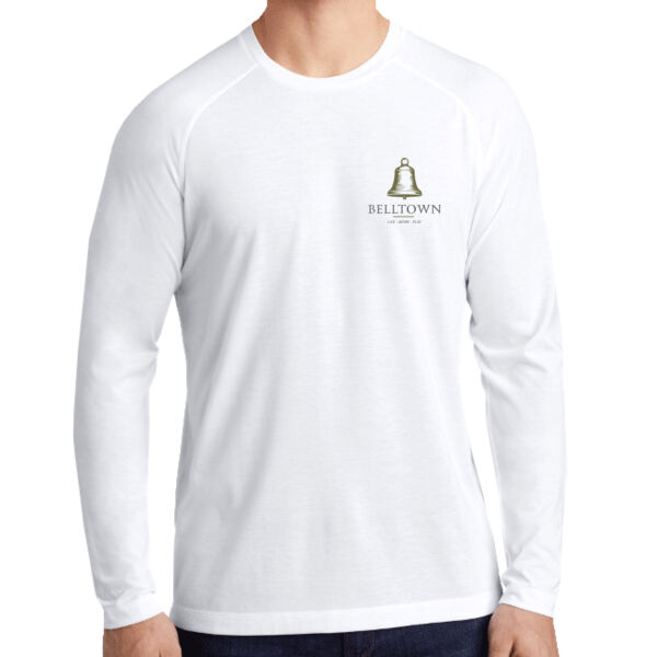 Optional Logo  - PosiCharge ® Long Sleeve Tri Blend Wicking Raglan Tee Thumbnail