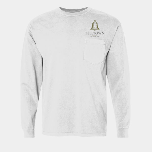 Optional Logo  - Heavyweight Ring Spun Long Sleeve Pocket Tee Thumbnail