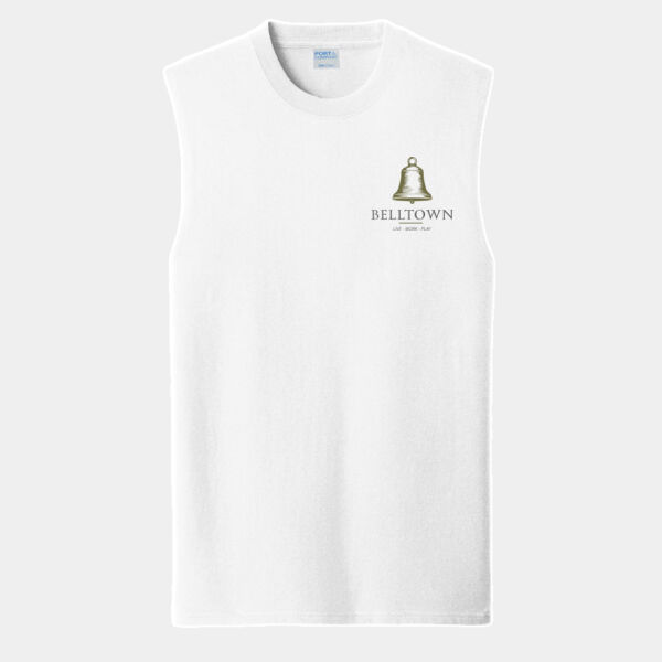 Optional Logo  - Core Cotton Sleeveless Tee Thumbnail
