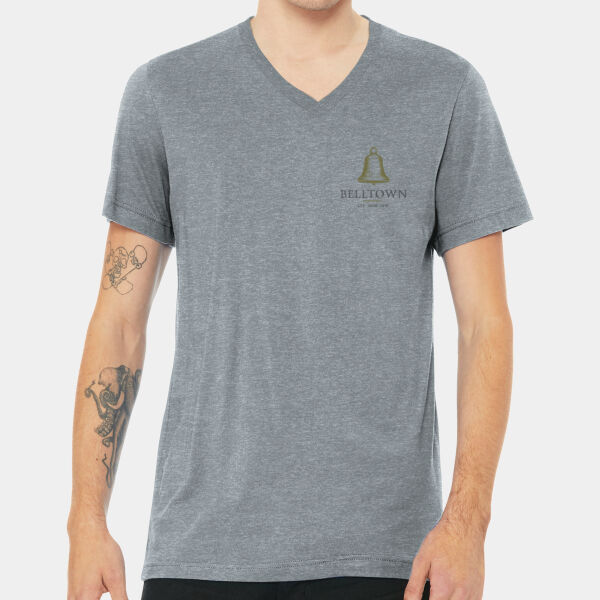 Optional Logo  - Unisex Heather CVC V Neck Tee Thumbnail