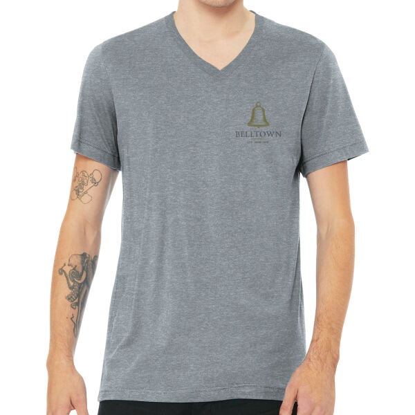 Optional Logo  - Unisex Heather CVC V Neck Tee Thumbnail