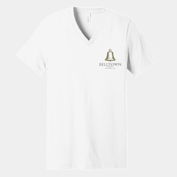 Optional Logo  - Unisex Jersey Short Sleeve V Neck Tee Thumbnail