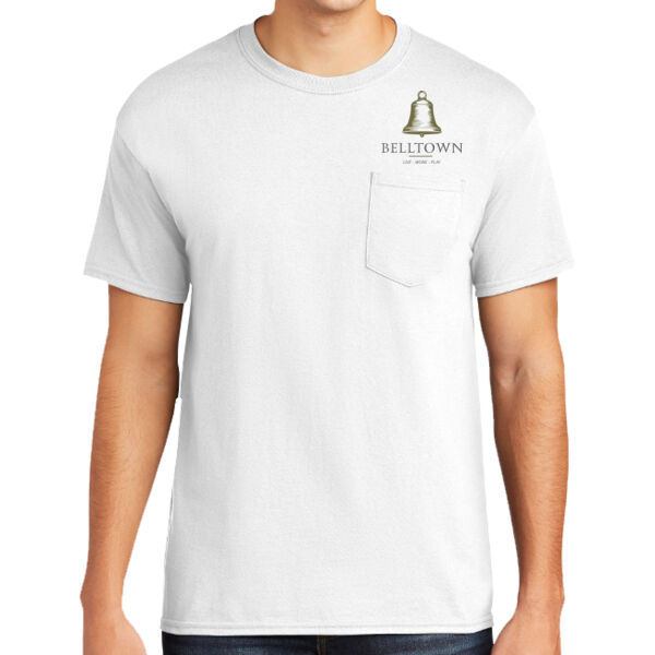 Optional Logo  - Heavy Cotton ™ 100% Cotton Pocket T Shirt Thumbnail