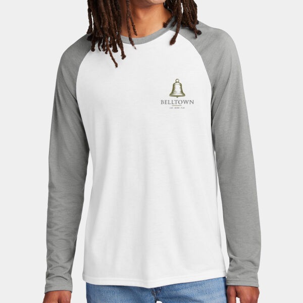 Optional Logo  - Unisex Tri Blend Long Sleeve Colorblock Raglan Thumbnail