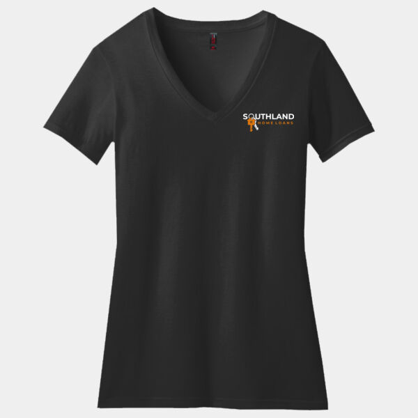 Optional Logo - Women's Perfect Blend ® V Neck Tee Thumbnail