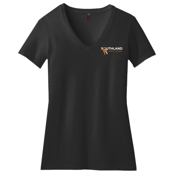 Optional Logo - Women's Perfect Blend ® V Neck Tee Thumbnail