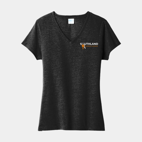 Optional Logo - Ladies Fan Favorite ™ Blend V Neck Tee Thumbnail