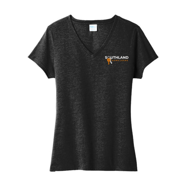 Optional Logo - Ladies Fan Favorite ™ Blend V Neck Tee Thumbnail