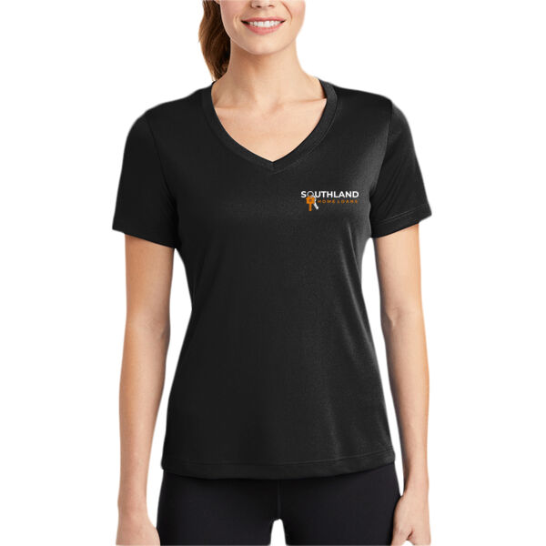 Optional Logo - Ladies PosiCharge ® Competitor™ V Neck Tee Thumbnail