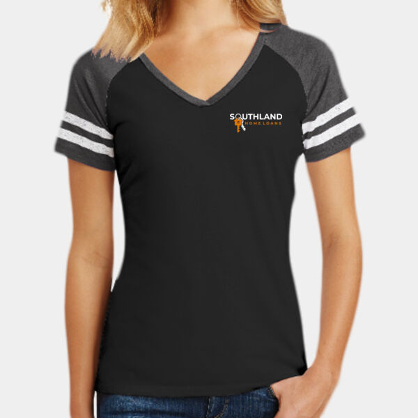 Optional Logo - Women's Game V Neck Tee Thumbnail