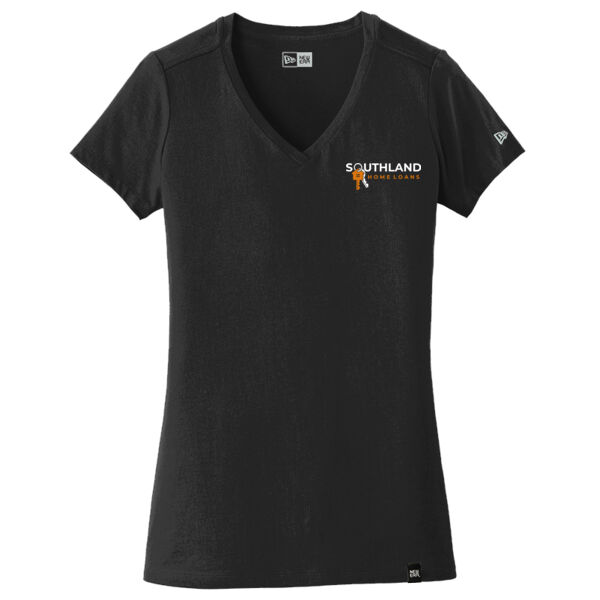 Optional Logo - Ladies Heritage Blend V Neck Tee Thumbnail