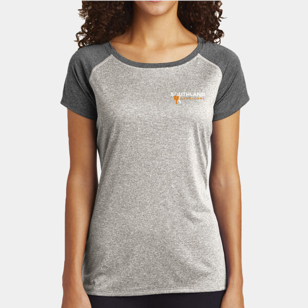 Optional Logo - Ladies Heather On Heather Contender  Scoop Neck Tee Thumbnail