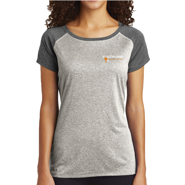 Optional Logo - Ladies Heather On Heather Contender  Scoop Neck Tee Thumbnail