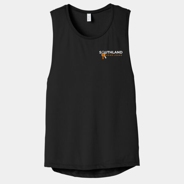Optional Logo - Women's Flowy Scoop Muscle Tank Thumbnail