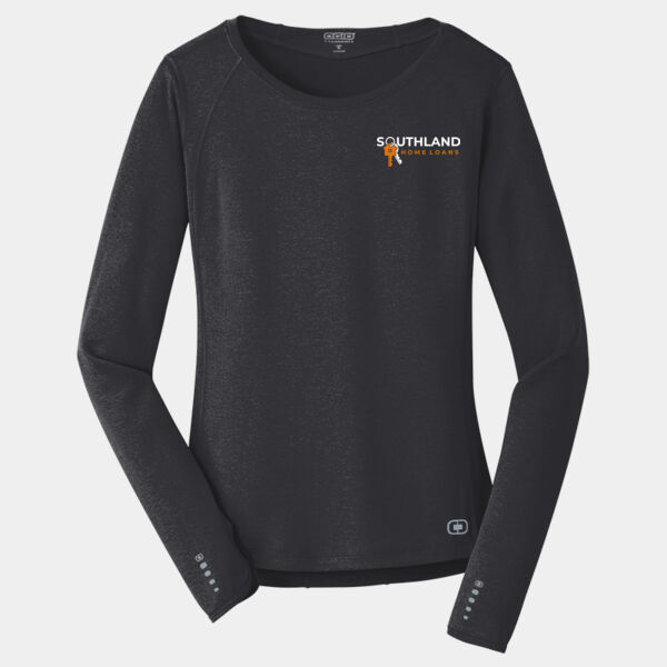 Optional Logo - Endurance Ladies Long Sleeve Pulse Crew Thumbnail