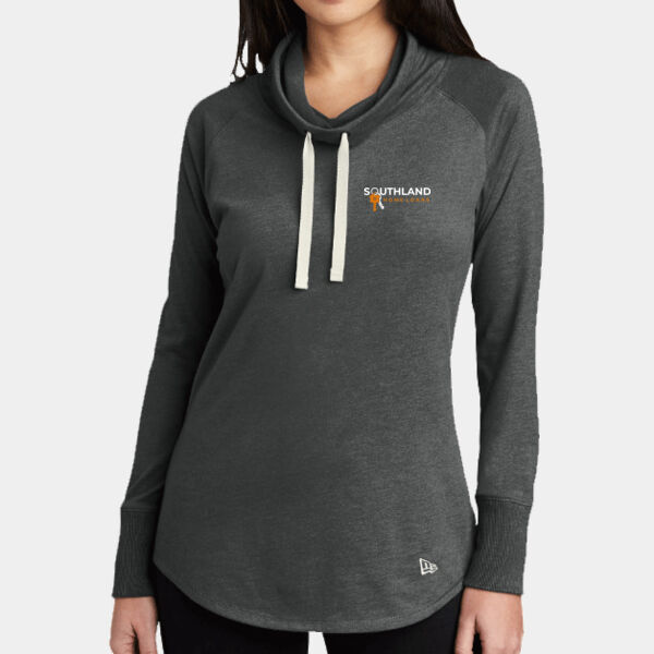 Optional Logo - Ladies Sueded Cotton Blend Cowl Tee Thumbnail