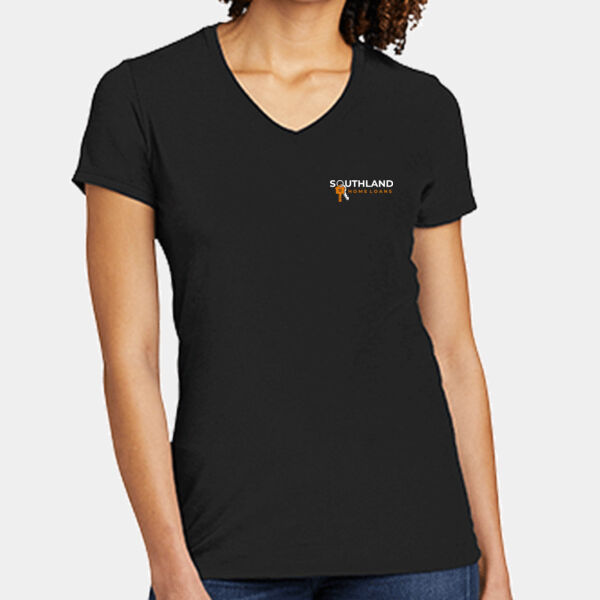 Optional Logo - Women's Tri Blend V Neck Tee Thumbnail