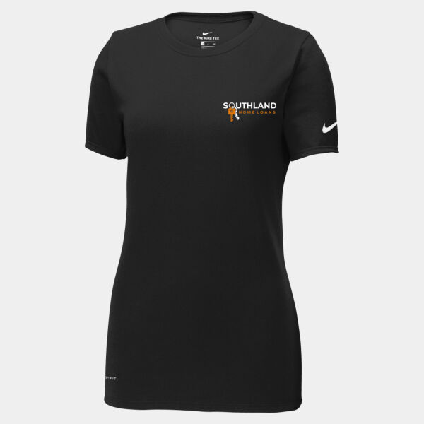 Optional Logo - Ladies Dri FIT Cotton/Poly Scoop Neck Tee Thumbnail