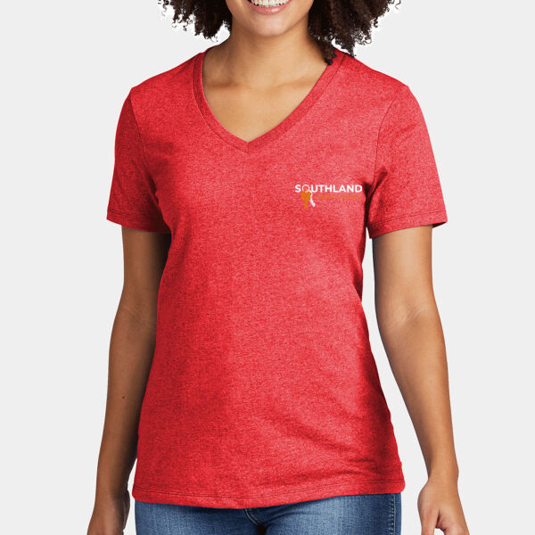 Optional Logo - Women's Recycled Blend V Neck Tee Thumbnail