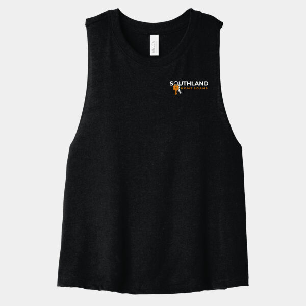 Optional Logo - Women's Racerback Cropped Tank Thumbnail
