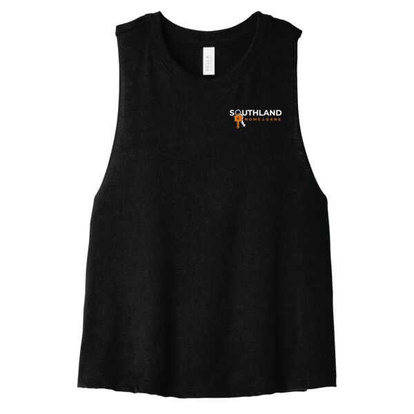 Optional Logo - Women's Racerback Cropped Tank Thumbnail