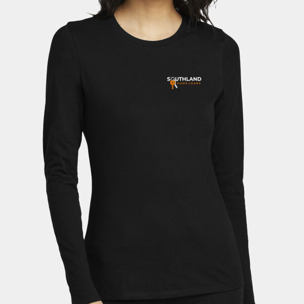 Optional Logo - Women's Perfect Blend ® CVC Long Sleeve Tee Thumbnail