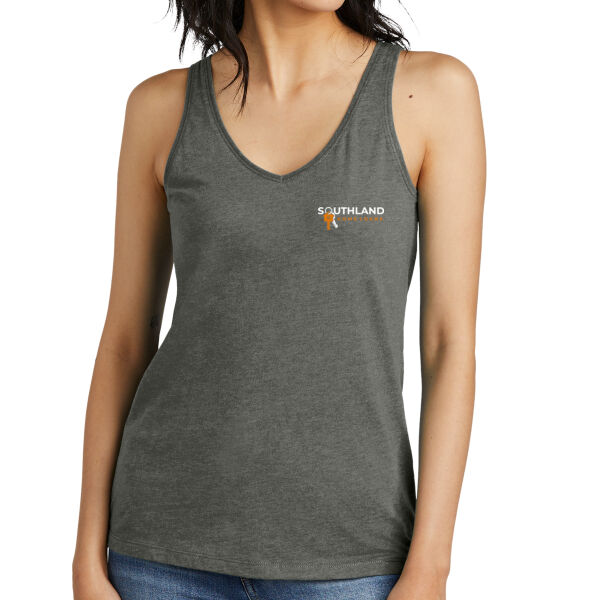 Optional Logo - Women's Perfect Blend ® CVC V Neck Tank Thumbnail