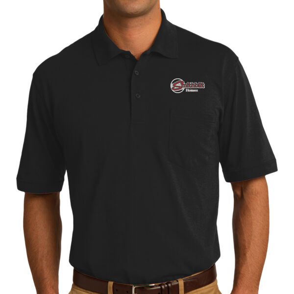 Optional Logo Embroidered - Core Blend Jersey Knit Pocket Polo (low stock alert) Thumbnail