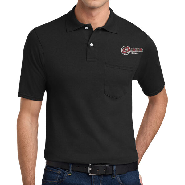 Optional Logo Embroidered - SpotShield ™ 5.4 Ounce Jersey Knit Sport Shirt with Pocket Thumbnail