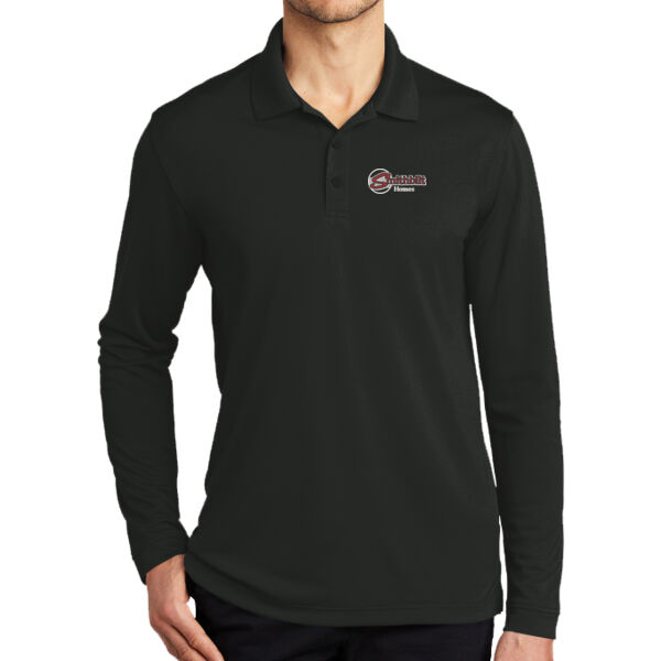 Optional Logo Embroidered - Dry Zone ® UV Micro Mesh Long Sleeve Polo Thumbnail