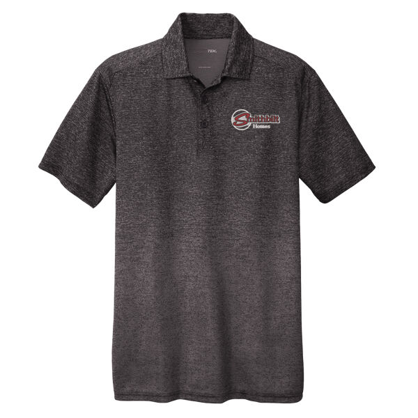 Optional Logo Embroidered - Ombre Heather Polo Thumbnail