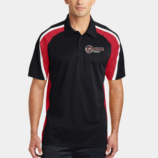 Optional Logo Embroidered - Tricolor Micropique Sport Wick ® Polo Thumbnail