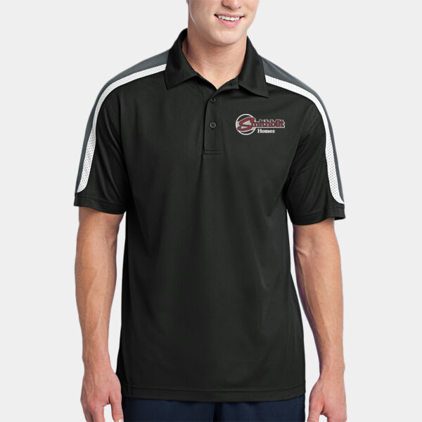 Optional Logo Embroidered - Tricolor Shoulder Micropique Sport Wick ® Polo Thumbnail