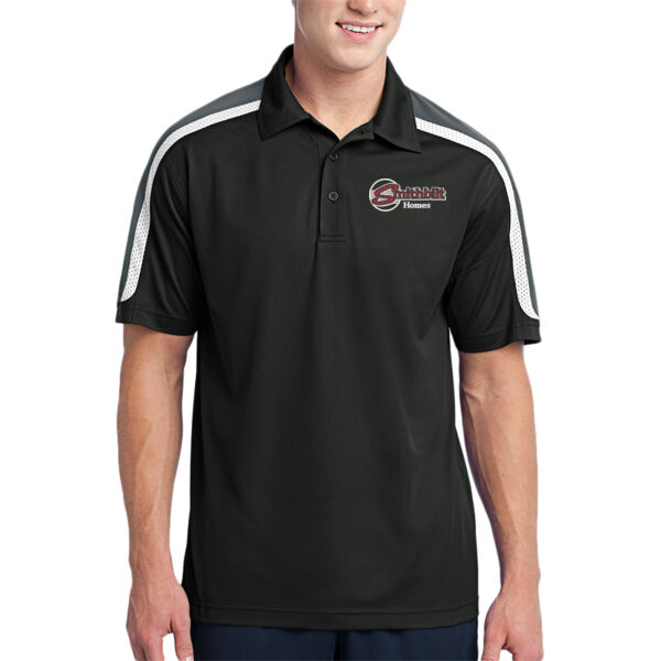 Optional Logo Embroidered - Tricolor Shoulder Micropique Sport Wick ® Polo Thumbnail