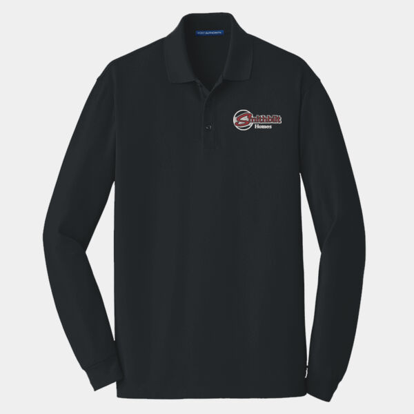 Optional Logo Embroidered - EZCotton ® Long Sleeve Polo Thumbnail