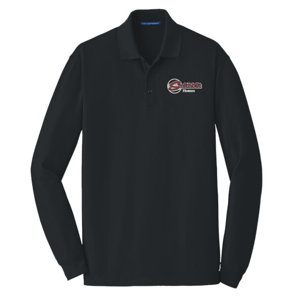 Optional Logo Embroidered - EZCotton ® Long Sleeve Polo Thumbnail