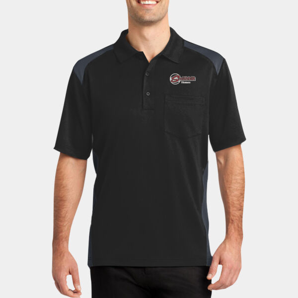 Optional Logo Embroidered - Select Snag Proof Two Way Colorblock Pocket Polo Thumbnail