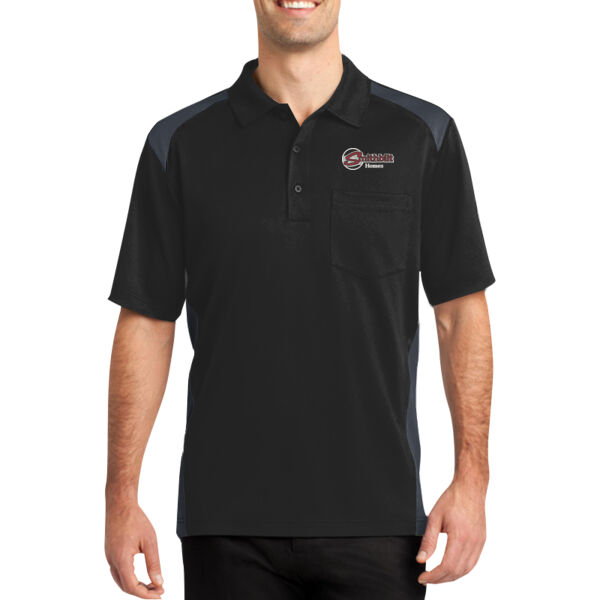 Optional Logo Embroidered - Select Snag Proof Two Way Colorblock Pocket Polo Thumbnail