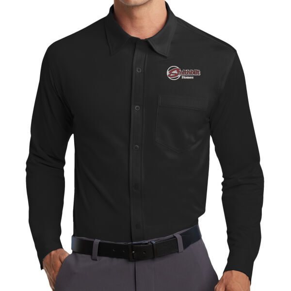 Optional Logo Embroidered - Dimension Knit Dress Shirt Thumbnail