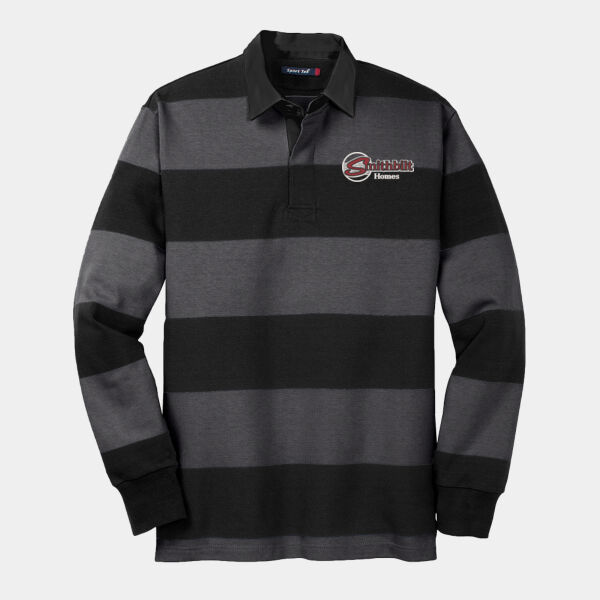 Optional Logo Embroidered - Classic Long Sleeve Rugby Polo Thumbnail