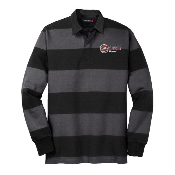 Optional Logo Embroidered - Classic Long Sleeve Rugby Polo Thumbnail