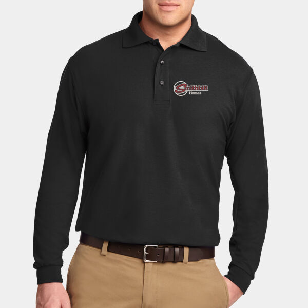 Optional Logo Embroidered - Silk Touch™ Long Sleeve Polo Thumbnail