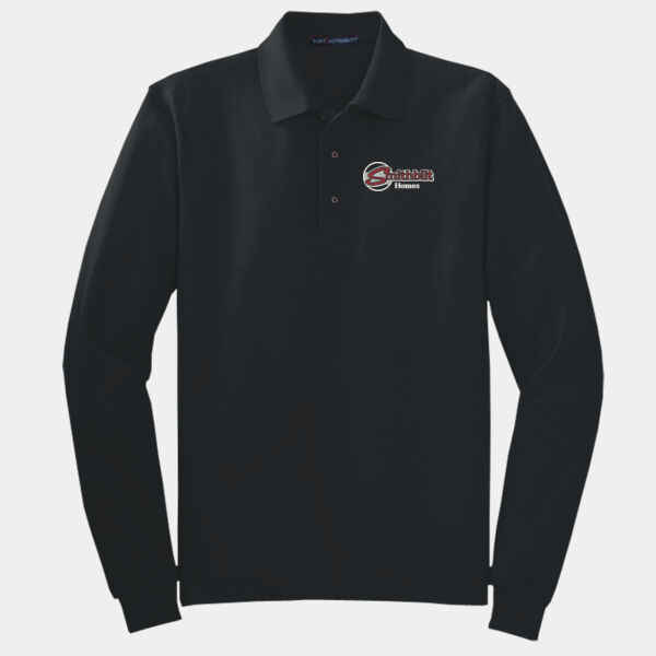 Optional Logo Embroidered - Tall Silk Touch™ Long Sleeve Polo Thumbnail